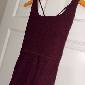 Calia by Carrie underwood activewear jumpsuit one piece plum maroon cross cross